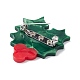 Зеленая рождественская брошь из ацетата целлюлозы (смола) JEWB-K009-01B-3