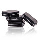 BENECREAT 12 Pack 2.5x2x0.6 Black Rectangular Metal Hinged Tins Storage Containers for Candy Crafts Pins and Home Kitchen Office Storage CON-BC0005-45-2