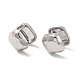 Brass Rhombus Hoop Earrings for Women EJEW-E275-06P-1