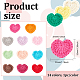 FINGERINSPIRE 14Pcs Heart Shaped Crochet Applique Patches 1.2x1.3 inch Handmade Yarn Knitted Sew On Cloth Patches Heart Crochet Patches for Clothing Repair DIY Crafts Decoration AJEW-FG0002-48-2