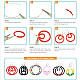 SUNNYCLUE 1 Box 2500pcs DIY 6 Pairs Bohemian Fashion Circle Beaded Hoop Earrings Making Kit Chandelier Seed Bead Hoop Dangle Earrings for Women and Girls DIY-SC0002-83-4