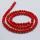 Rondelle Opaque Solid Color Faceted Glass Beads Strands X-EGLA-J047-3x2mm-05-2