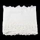 綿のレースの刺繍の花の生地  テーブルクロス用アクセサリー  ホワイト  20cm DIY-XCP0002-94-2