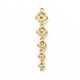 Rack Plating Brass Pave Cubic Zirconia Connector Charms KK-G458-02G-01-2