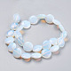 Flat Round Opalite Beads Strands X-G-S110-25-2