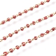 Handgefertigte Perlenkette aus Messing CHC-G011-08G-06-2