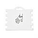 ペーパーヘアタイディスプレイカード  ジュエリーブレスレットディスプレイカード  手形のある長方形  ホワイトスモーク  9.2x10.5x0.05cm  穴：26x9mm CDIS-M005-29-2