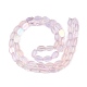 Brins de perles de verre transparentes peintes GLAA-E033-06B-04-2