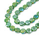Electroplate opaco colore solido perle di vetro fili EGLA-N002-27-A01-3