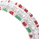 Set di braccialetti elasticizzati con perline di vetro stile 4 pz 4 e semi BJEW-JB09373-4