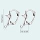 Rhodium Plated 925 Sterling Silver Cute Cat Hoop Earrings for Women JE1005A-3
