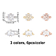 Chgcraft 18 pz 3 colori ottone micro pavé di zirconi cubici KK-CA0001-31-2