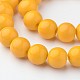 Opaque Solid Color Glass Beads Strands GLAA-D080-8mm-13-1