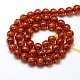 Buddhist Jewelry Beaded Findings Resin Imitation Amber Round Bead Strands RESI-L002-8mm-G013-2