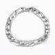 304 bracelets de la chaîne de figaro en acier inoxydable des hommes à la mode BJEW-L619-03P-1