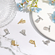 Chgcraft 10 set 2 colori serratura e forma di freccia placcatura in ottone chiusure a ginocchiera per creazione di gioielli braccialetto collana ZIRC-CA0001-21-4