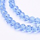 Brins de perles de verre rondes à facettes (32 facettes) X-EGLA-J042-4mm-05-3