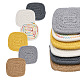 Mega pet 6pcs 6 couleurs tapis de tasse en jute et coton fait à la main AJEW-MP0001-34-2