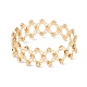 Brass Star Folding Retractable Ring Bracelet RJEW-G252-03G-2