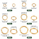 Ph pandahall 300 pièces anneaux de saut plaqués or 14 carats KK-PH0009-24-2