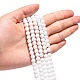 Synthétiques agate perles blanches de brins X-G-D419-6mm-01-2