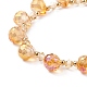 Bracelet en perles de verre en forme de larme de cristal autrichien imitation BJEW-TA00171-02-4