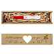 Caja de recuerdos rectangular de madera para prueba de embarazo con tapa deslizante CON-WH0102-002-1