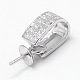 Rhodium Plated 925 Sterling Silver Pendant Bails STER-D029-10P-2