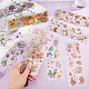 GLOBLELAND 18 Sheets PET Transparent Flower and Butterfly Stickers Floral Decorative Self-Adhesive Scrapbooking Stickers for Journal DIY-GL0003-93-3