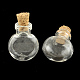 Flache runde Glasflasche für Wulst Container AJEW-R045-07-2