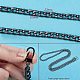 SUPERDANT 47inch DIY Iron Flat Chain Strap Handbag Chains Accessories Purse Straps Shoulder Cross Body Replacement Straps-with 2pcs Metal Buckles IFIN-PH0024-03B-9x120-2