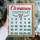 FINGERINSPIRE Christmas Countdown Stencil 11.7x8.3 inch Christmas Holiday Advent Stencils Plastic 1~25 Numbers Bow Branches Patterns Template Reusable Stencils for DIY Crafts Home Decor DIY-WH0396-455-7