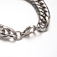 304 Stainless Steel Curb Chain Bracelets BJEW-M167-04P-2