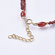 Bracelets à perles rouges et jaspe naturelles BJEW-I247-01-C-3