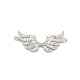 Wing Brass Micro Pave Cubic Zirconia Links ZIRC-D034-P-RS-1