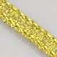 1/8 inch Golden Color Double Sided Sparkle Organza Ribbon X-RS3mmY-G-2