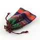 Этнический стиль упаковки ткани мешочки шнурок сумки X-ABAG-R006-10x14-01F-2