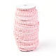 ラティスダブルフリル弾性ナイロンリボン  ウェビング衣類縫製アクセサリー  ピンク  1インチ（24mm）  約50ヤード/ロール（45.72メートル/ロール） NWIR-O010-03I-2