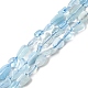 Natürliche Aquamarin Perlen Stränge G-P433-06B-4