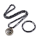 Pendant Neckalaces & Stretch Bracelets Sets SJEW-I200-01G-1