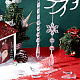 SUNNYCLUE 50Pcs Crystal Ornaments Acrylic Ornaments Hanging Crystal Christmas Tree Ornaments Icicles Acrylic Hanging Christmas Snowflake Ornaments for Christmas Tree Decorations Winter Party Supplies TACR-SC0001-21-4