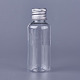 30ml透明ペットプラスチック空ボトル  アルミネジ蓋付き  ポータブル化粧品容器  ローション用  クリーム  透明  7.8x2.95cm  容量：30ml（1.01液量オンス） MRMJ-WH0037-04A-1
