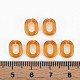 透明なアクリルコネクターリング  クイックリンクコネクター  ジュエリーチェーン作成用  オーバル  レッドオレンジ  10x7.5x2.5mm  穴：3x5.5mm MACR-S373-68-B06-5