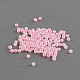 12/0グレードの丸いガラスシードビーズ  セイロン  ピンク  2x1.7mm  穴：0.3mm  約30000個/袋 SEED-R008-145-1