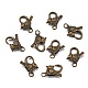 Tibetan Style Alloy Lobster Claw Clasps TIBE-T002-25AB-NR-2