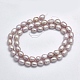 Fili di perle di perle d'acqua dolce coltivate naturali PEAR-F007-71B-2