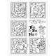 GLOBLELAND Merry Christmas Clear Stamps Santa Photo Frame Silicone Clear Stamps Snowman Transparent Stamp Seals for Cards Making DIY Scrapbooking Photo Journal Album Decoration DIY-WH0167-56-1051-8