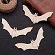 Ornamenti di ritagli di legno vuoti di halloween a forma di pipistrello WOOD-L010-05-6