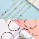 Bracelets de cheville en perles de verre faites à la main AJEW-SZ0001-81-5