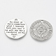 Tibetan Style Alloy Quote Pendants for Teachers' Day X-TIBE-Q085-05AS-LF-2